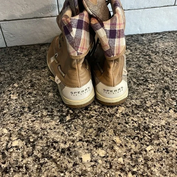 Sperry Women's Tan Plaid Ankle Boots - Picture 4 of 8